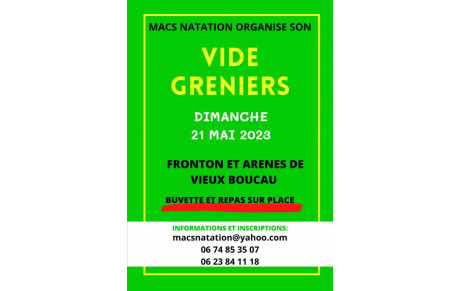 VIDE GRENIERS PRINTEMPS 2023 