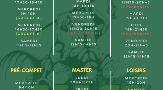 Planning des entraînements 2025/2026